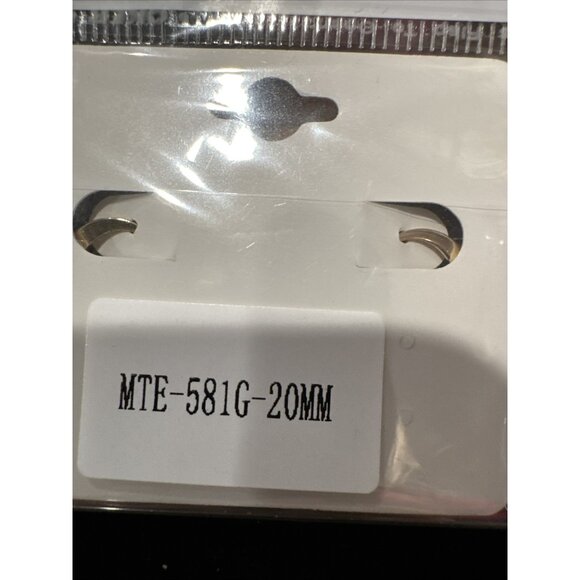 14KT White & Gold Plated 1" Double Hoop Earrings Hypo Allergenic NEW W Gift Bag - Picture 6 of 6